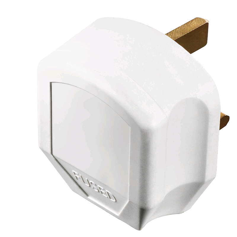 BG Plug 13a Rubber White 