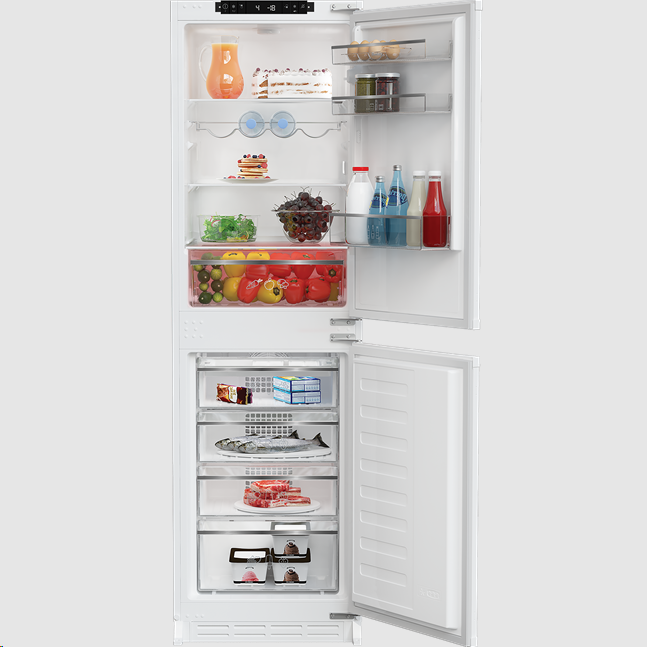 Blomberg KNE4564EVI VitaminCare+ 54cm Integrated 50/50 Frost Free Fridge Freezer H 177.5, W 54, 54.5cm