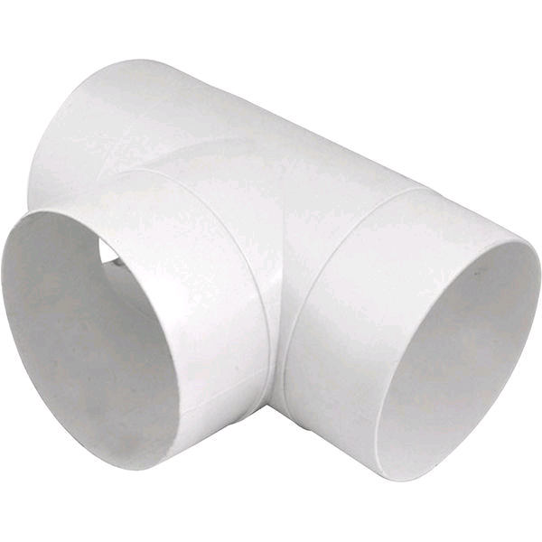 Manrose 6" Round T Piece Ducting White