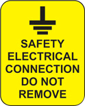 Industrial Signs Safety Electrical Connection (Pack 5) 