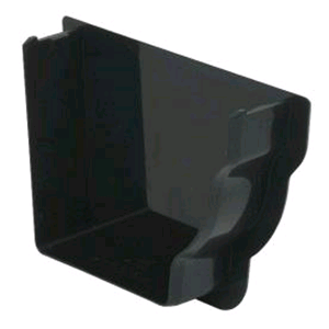 Floplast Niagara Square Gutter Intenal Stop End RH in Black