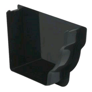 Floplast Niagara Square Gutter Intenal Stop End RH in Black 