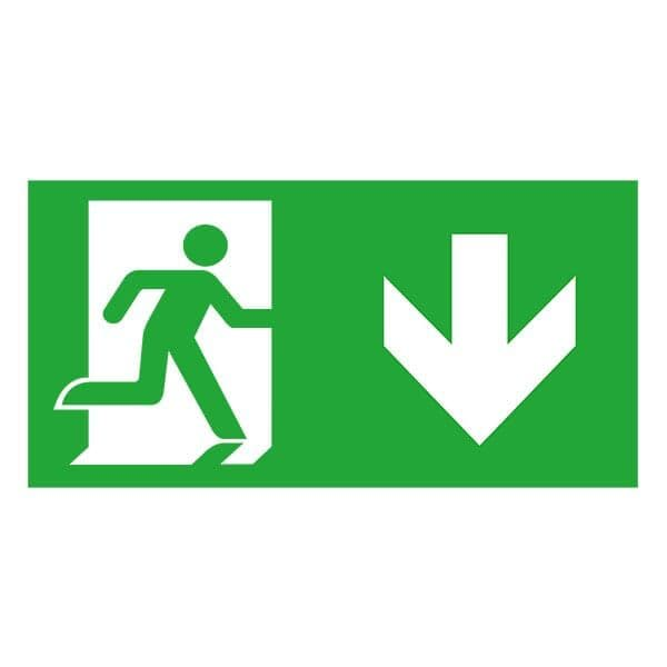 Bell LED Exit Box Down Legend