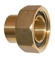 Brass 22mm x 1" Gas Meter Union + Washer 