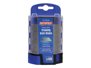 Faithfull H/D Trim Knife Blades (Dispenser 100) 