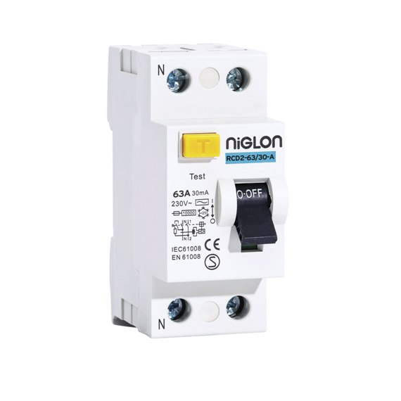 Niglon 2 Pole 63A 30mA RCD "A" Type