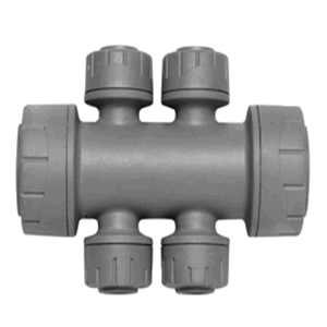 Polypipe PolyPlumb Double Sided Manifold 22mm x 10mm 4port 