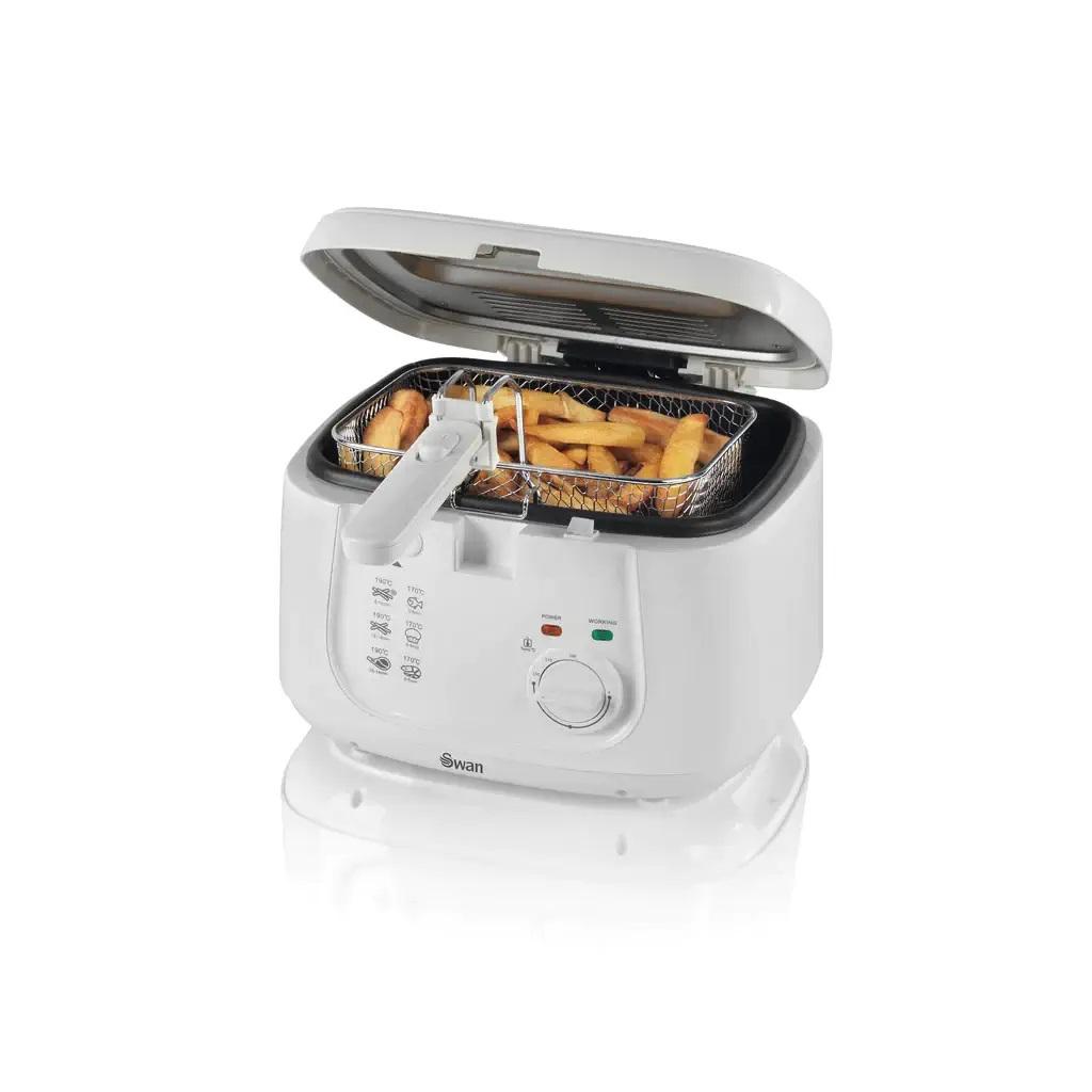 Swan Deep Fat Fryer Square White 2.5Ltr 