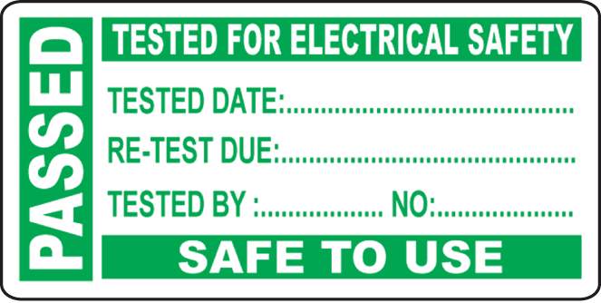 Industrial Signs Laminated Pass Test Label Small (Roll 250) 