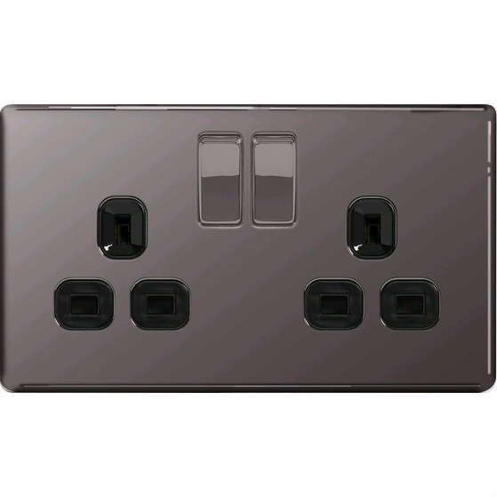 black nickel double socket