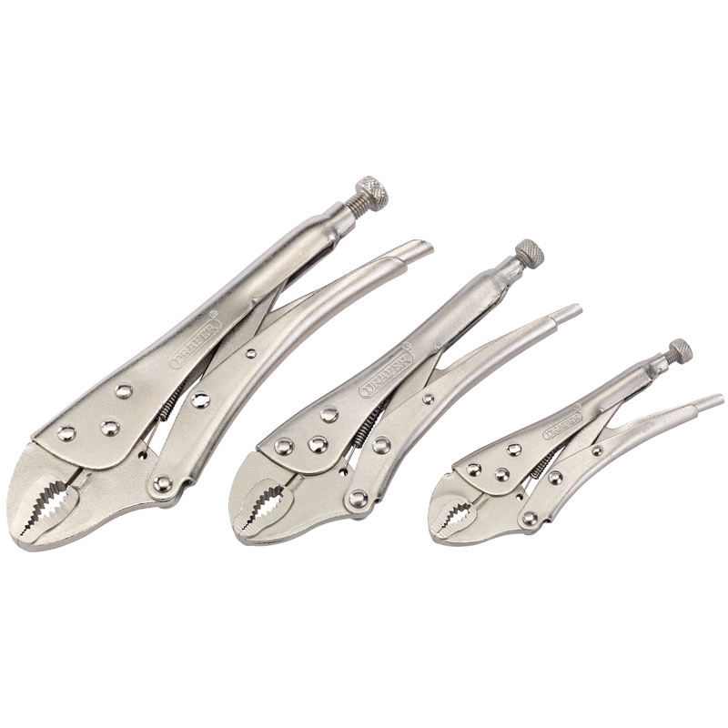 Draper  Curved Jaw Self Grip Pliers Set (3 Piece)