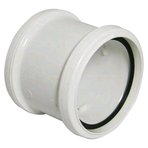 Floplast Soil Pipe 110mm Coupling White Double Socket