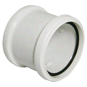 Floplast Soil Pipe 110mm Coupling White Double Socket 