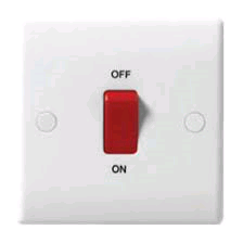 BG 45a DP Switch Single Plate