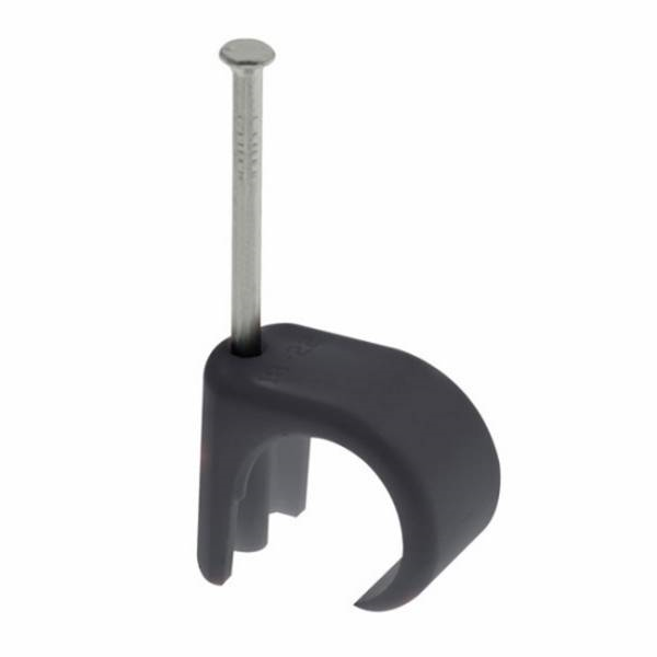 Q-Crimp 10-14mm Black Round Cable Clip (Pack 100) 