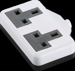 Knightsbridge Twin 13A Trailing Socket White 