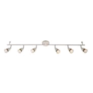 Saxby Amalfi 6Lt Bar 50w Spot Satin Nickel