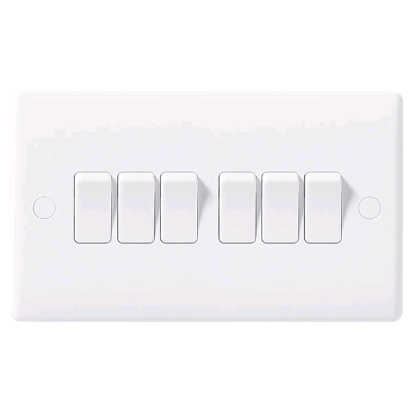BG 6 Gang 2 Way 10 AX Switch