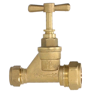 Copper Poly Stop Cock 25mm x 22mm