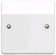 MK Logic 1 Gang Blank Plate White 