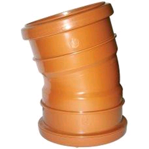 Underground 110mm 15deg Double Socket Bend Terracotta D567 SOIL