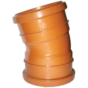 Underground 110mm 15deg Double Socket Bend Terracotta D567 SOIL 