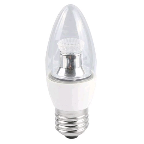 Bell 4w ES LED Clear Candle Lamp Cool White Dimmable 