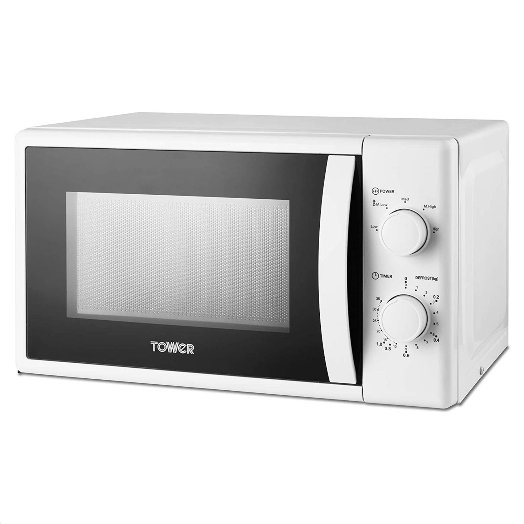 Tower 700w Manual  Microwave 20ltr in White