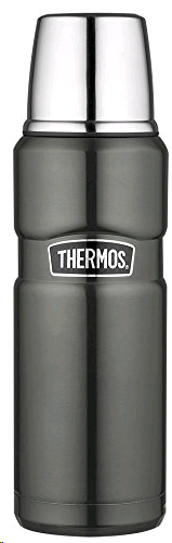 Thermos King Flask 470ml Stainless Steel Gunmetal 
