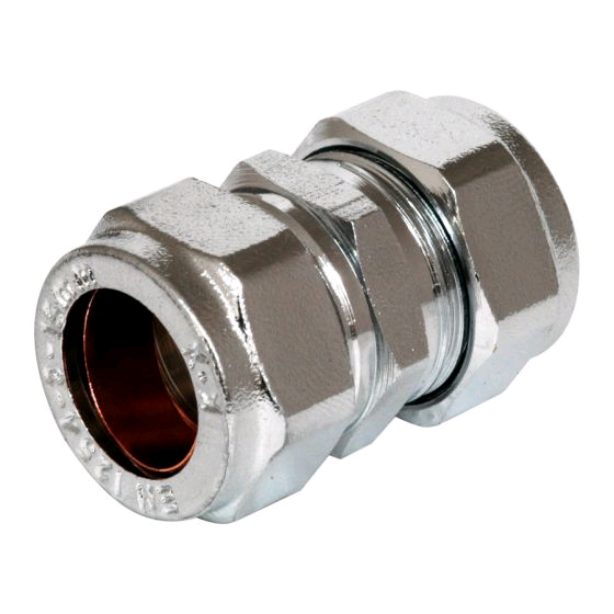 Chrome Coupling 15mm Compression 