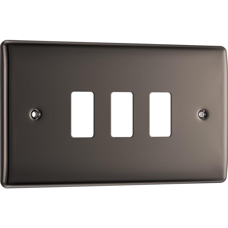 BG 3g Grid Face Plate Black Nickel (New Type)