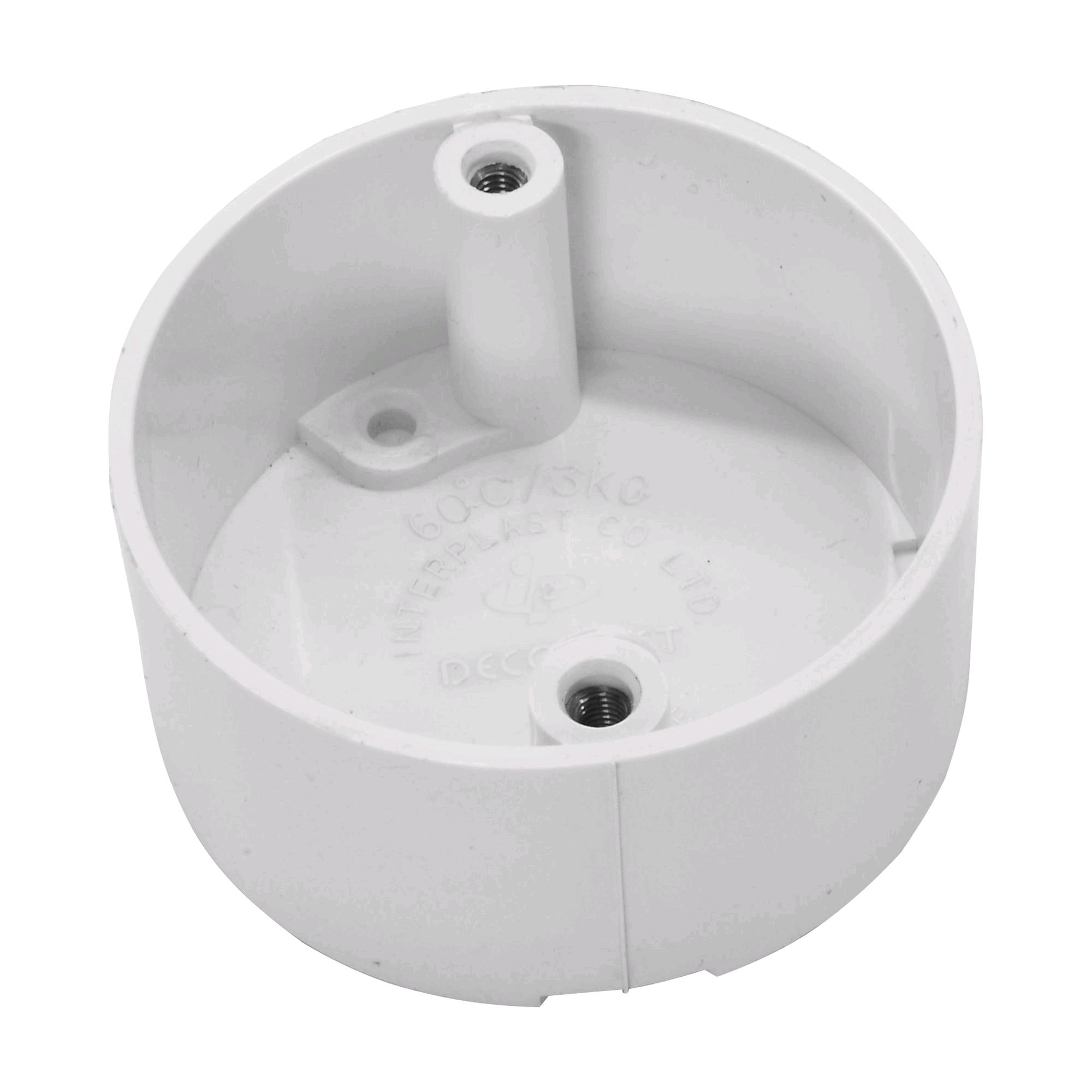 Falcon No Spout Plain Conduit Box White 