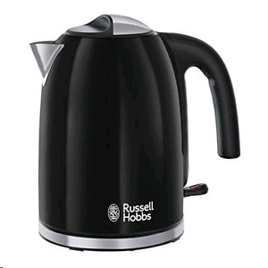 Russell Hobbs Colours Plus Kettle Jet Black 1.7ltr 3Kw 