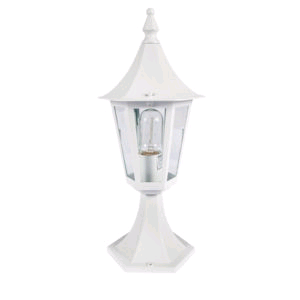JC Lynton Pillar Lantern White