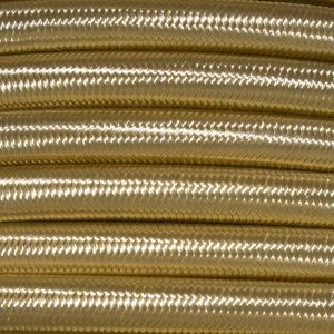 Cable 2 Core Over Braided Round 0.75mm Satinwood Gold