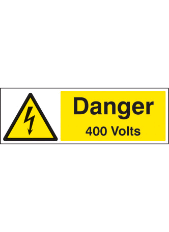 Industrial Signs Danger 400V Large Label 