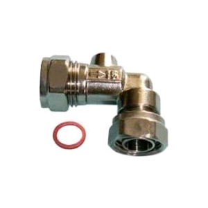 Chrome Angled Service Valve 15mm 