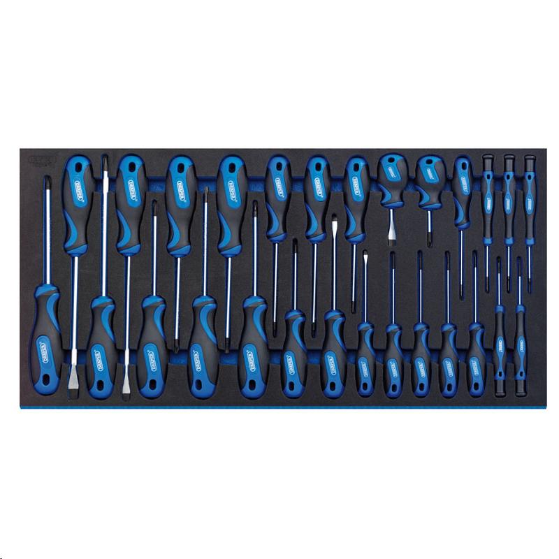 Draper 27pc Soft Grip Screwdriver Set (Tray Insert)