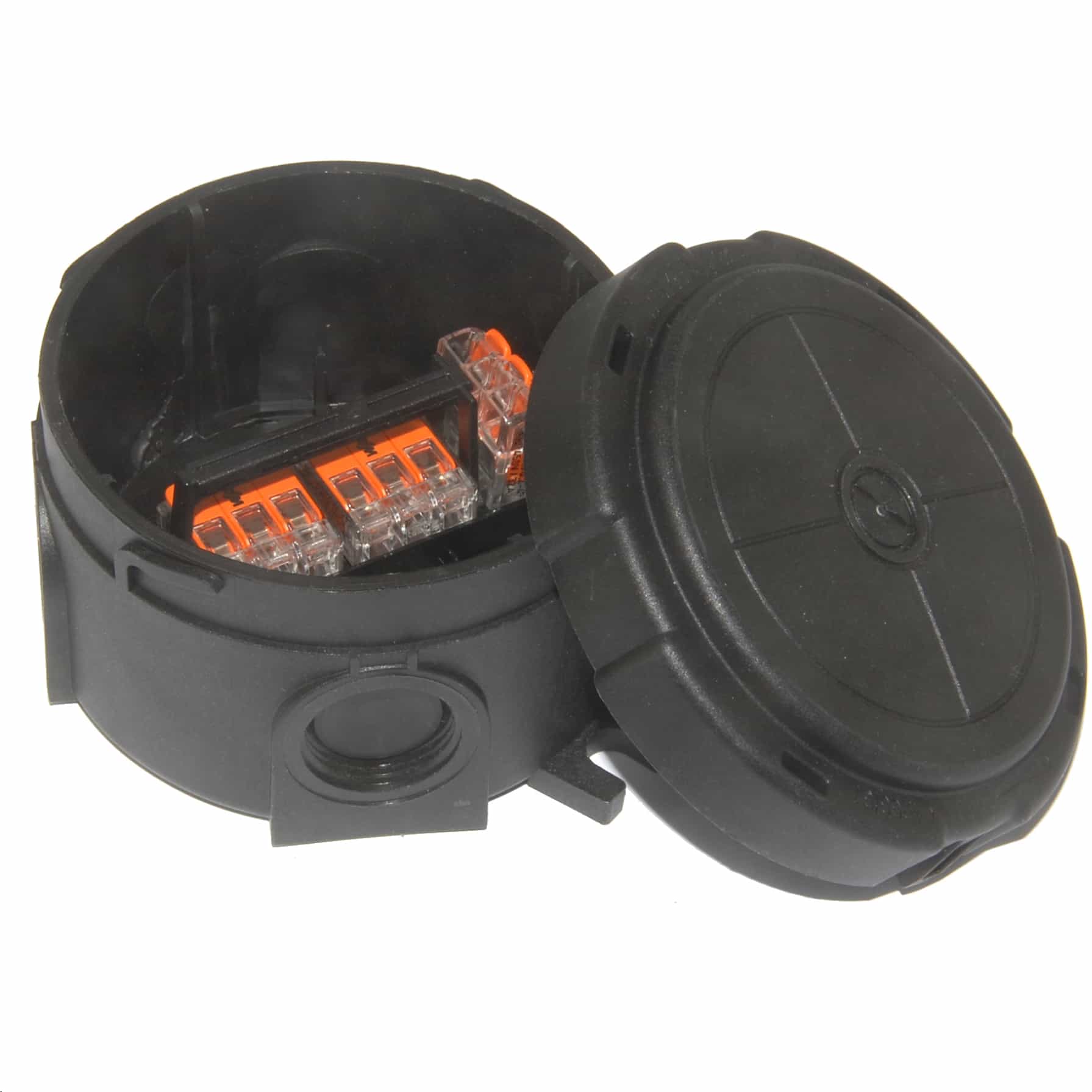 Wiska Round Box IP66 c/w WAGO Black 10110930