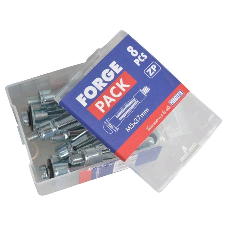 Forgefix Cavity Wall Anchors M5 x 37mm Zinc Plated (Pack) 