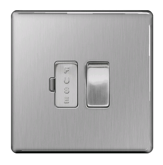 BG 13a Switched Fused Spur Brushed Steel