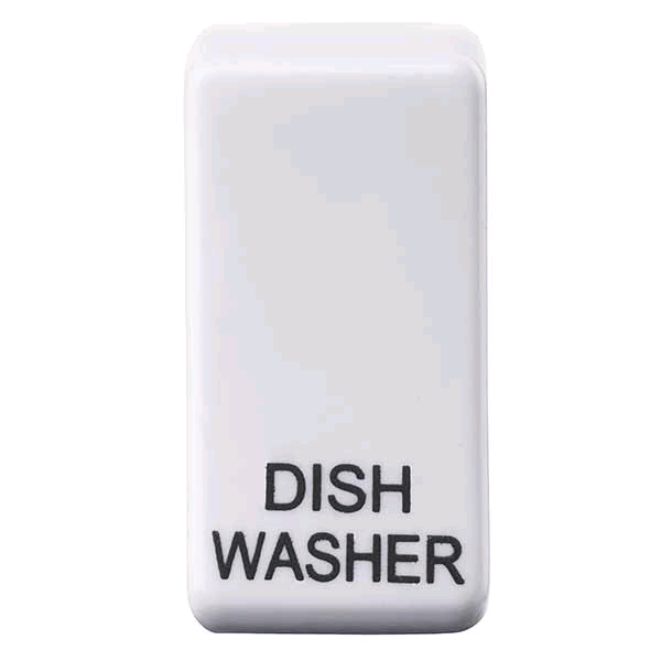 BG Grid Rocker Switch DISHWASHER White 