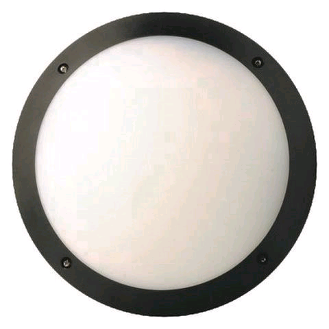 Megaman Lucia Black LED Bulkhead (8.5W) IP66 Cool White 