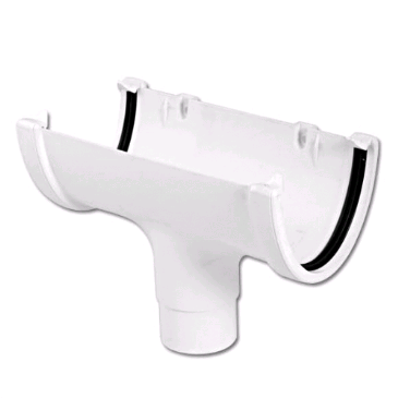 Floplast Hi-Cap Running Outlet Guttering White ROH1W