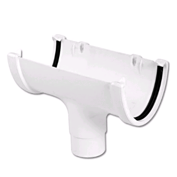 Floplast Hi-Cap Running Outlet Guttering White ROH1W 