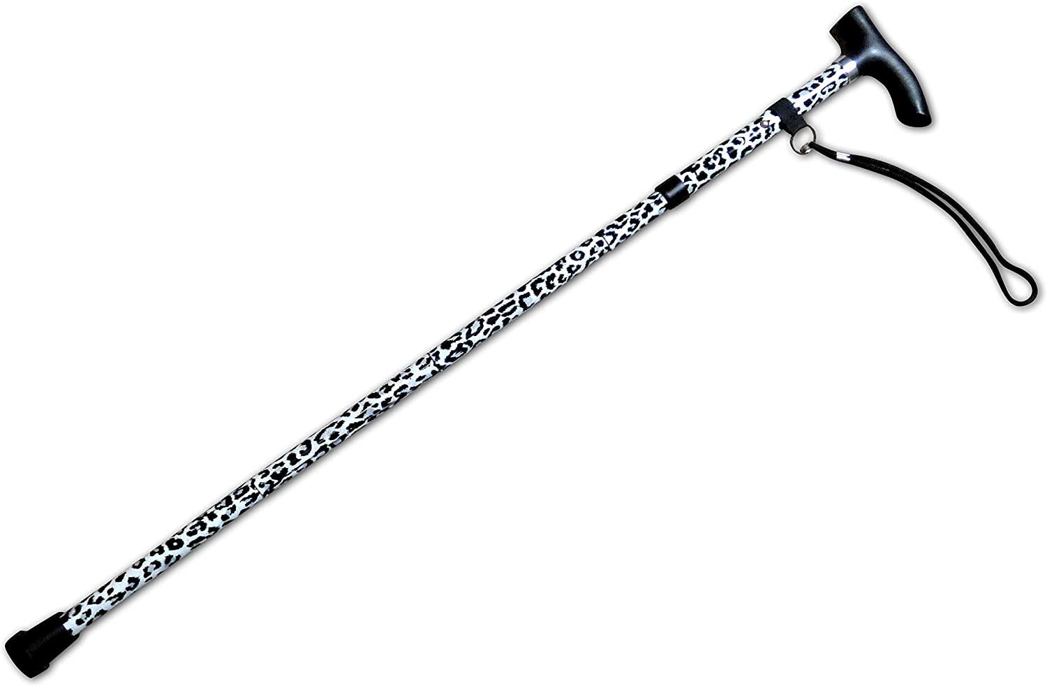 Life Healthcare Walking Stick Black Leopard  37" Extended