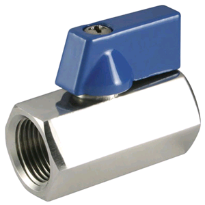 Mini Ball Valve 1/4" Female Straight Coupler (Water) 