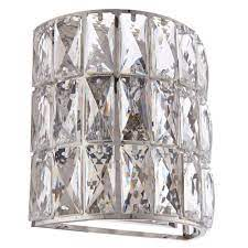 Endon Verina Clear Crystal & Chrome Wall Light  