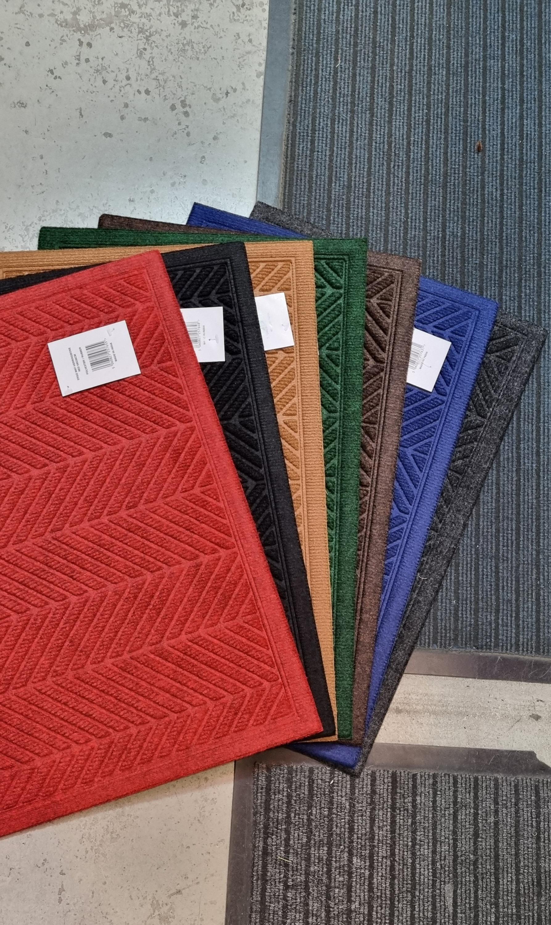Dandy Likewise Ergo Herringbone Doormat 58 x 38cm Assorted Colours( Red,Black,Fawn,Green, Blue,Dark Brown, Dark Grey)