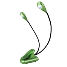 LED Double Flex Book Light Green INC 3 x AAA batteries 